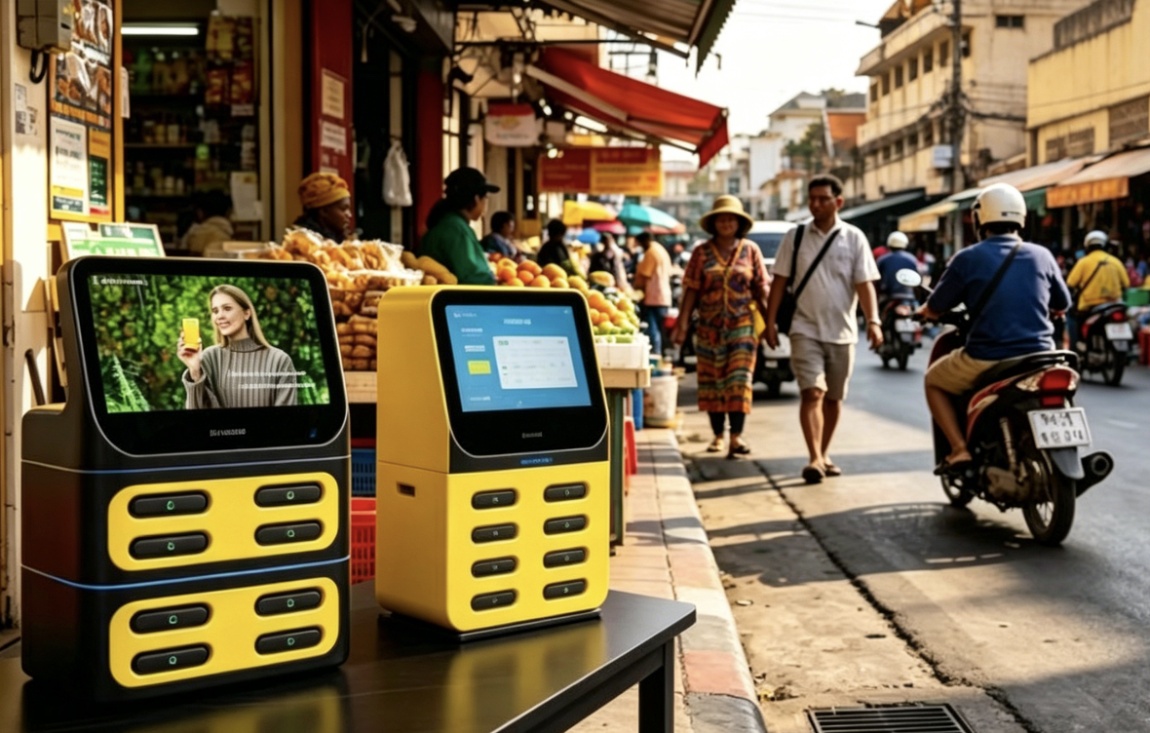 塞内加尔共享充电宝在街区，商店场景布局，Litapower 出海共享充电宝 OEM 自有品牌设备经营盈利
