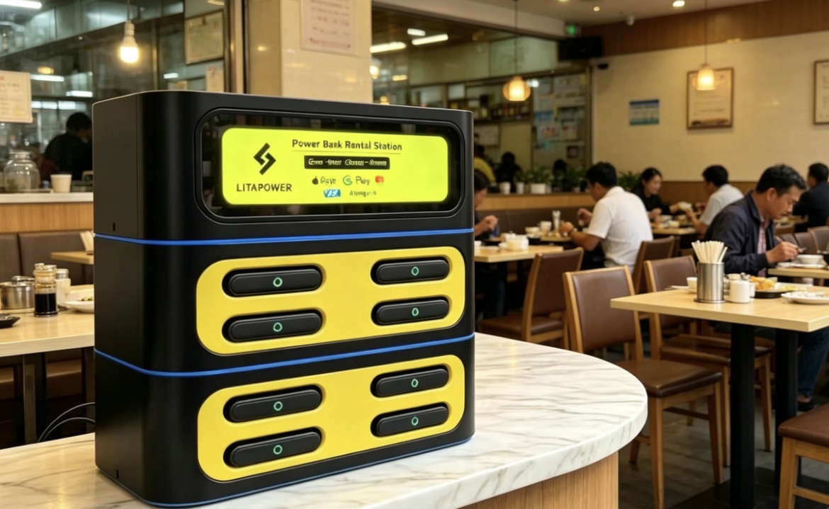 毛里塔尼亚共享充电宝在餐厅,小店场景布局运营,Litapower 出海共享充电宝设备