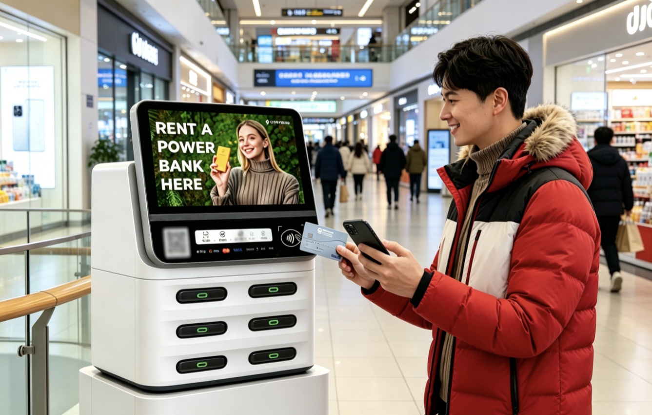 朝鲜亚共享充电宝在酒店、商圈及交通枢纽等场景布局与运营示意